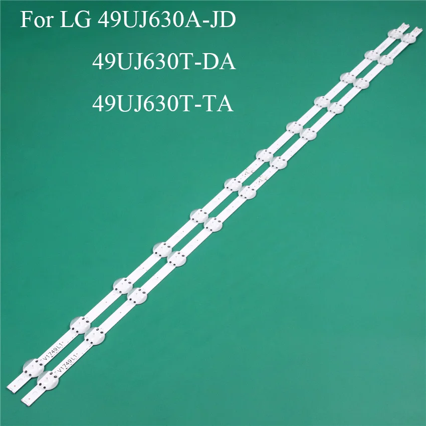 

LED TV Illumination Part Replacement For LG 49UJ630A-JD 49UJ630T-DA 49UJ630T-TA LED Bar Backlight Strip Line Ruler V1749L1 2862A