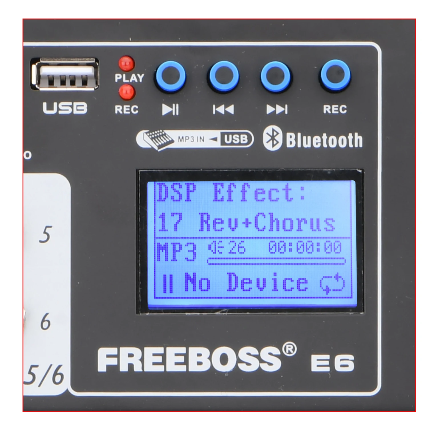 Imagem -03 - Boss Canais Bluetooth Som Tabela 24 Dsp Efeito Usb Computador Record Studio Mobile Live Broadcast Mini Mixer de Áudio e6