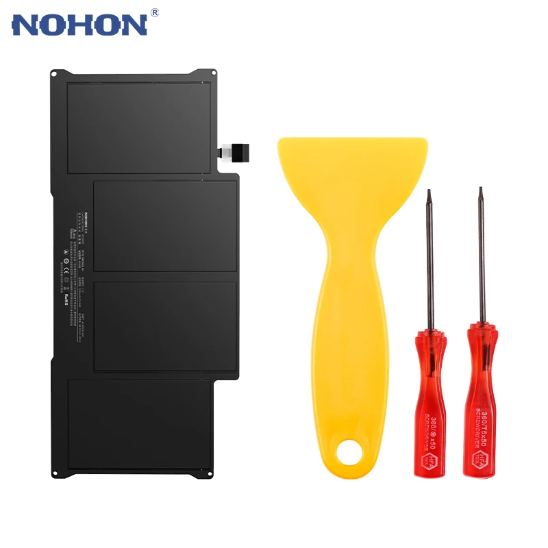 

New NOHON Laptop Battery A1405 For Apple MacBook Air 13" A1369 2010 Mid 2011 A1466 2012 Mid 2013 A1496 A1377 7200mAh