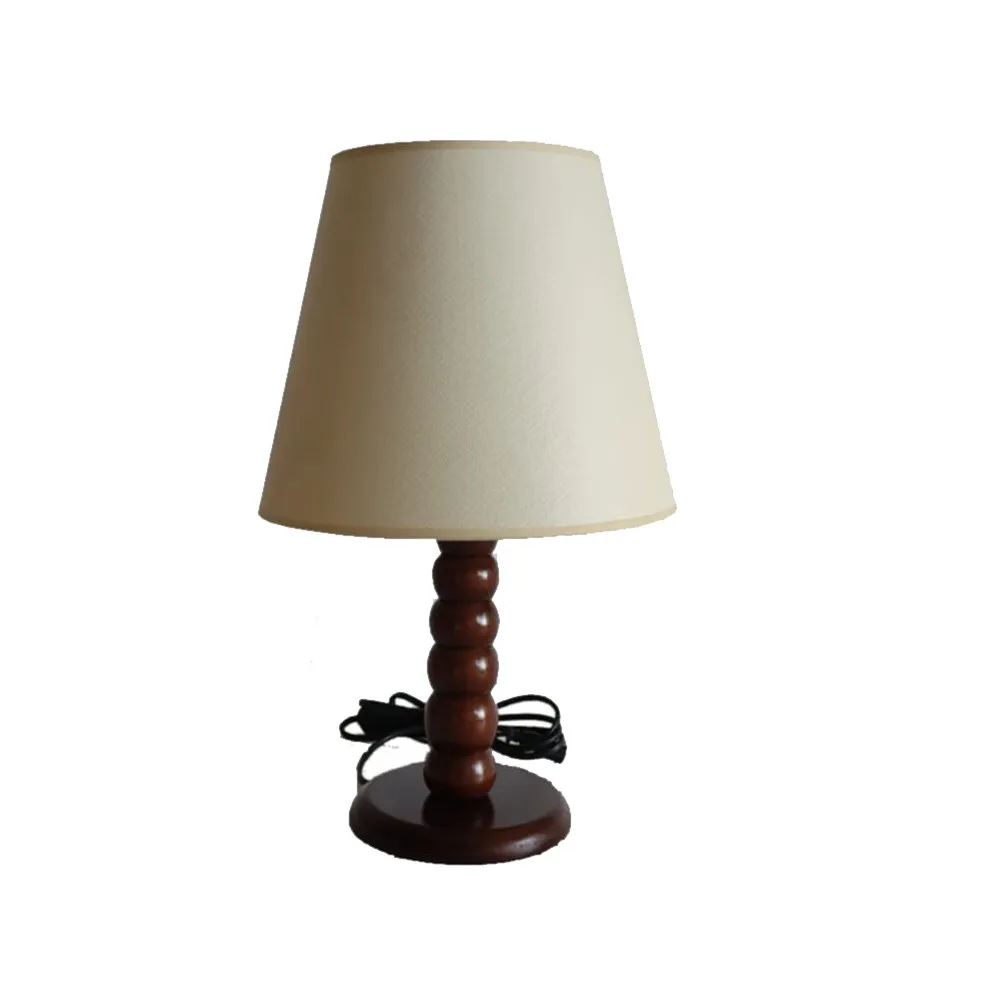 Decorative design wooden lampshade table lamp cream Tapered header coffee body