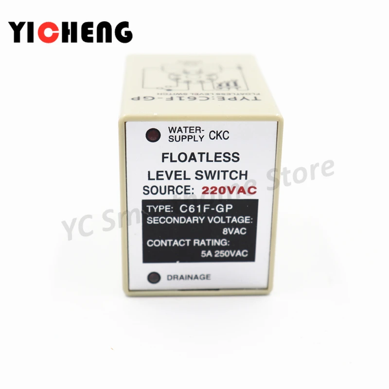 Liquid level relay C61F-GP water level controller 220V 380V water tower water tank water pump water level switch 8 feet