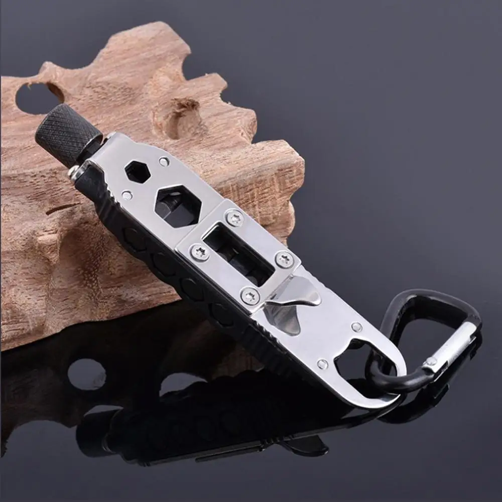 Outdoor EDC Mini Multifuncional Chave De Fenda Chaveiro Forma Chaves De Fenda Portátil Aço Inoxidável Repair Tool Dropshipping