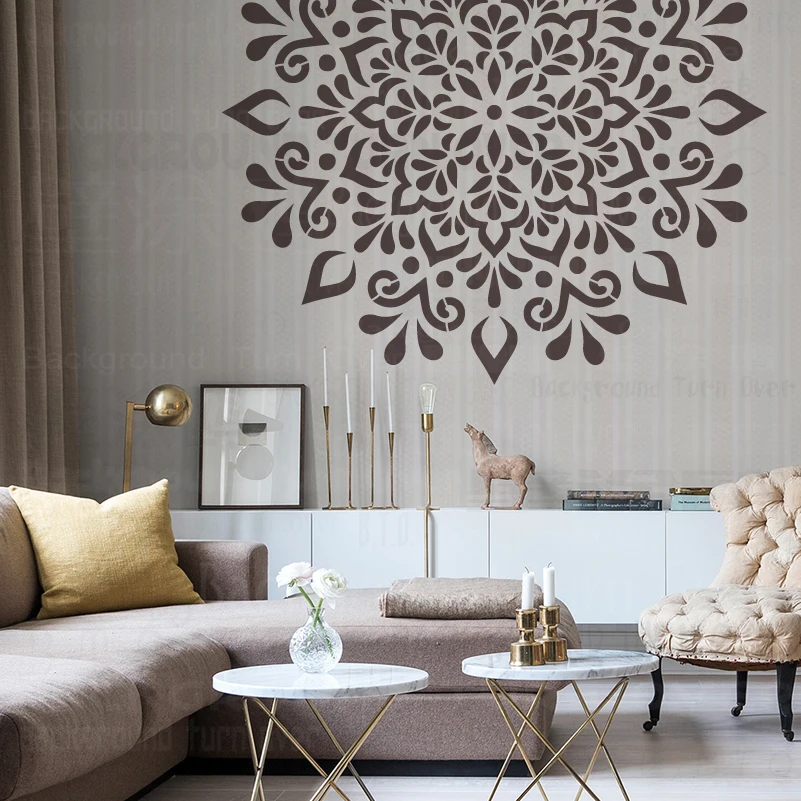

70cm - 110cm Stencil Mandala Stencils For Painting Wall Decor Walls Large Paint Patterns Big Large Mandala Ceiling Round S064