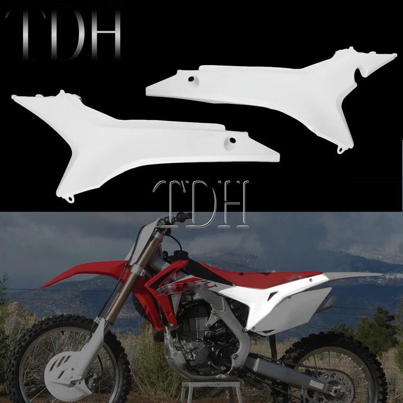 White Left & Right Airbox Cover Rear Air Box Guard Side Panel Motocross Fairing for Honda CRF250R CRF450R 2013-2017 CRF 250 450