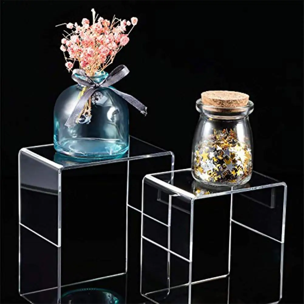 10pcs Transparent Acrylic Display Stand Jewelry Display Stand Doll Storage Rack Store Marketing for Figurines Display Shelf