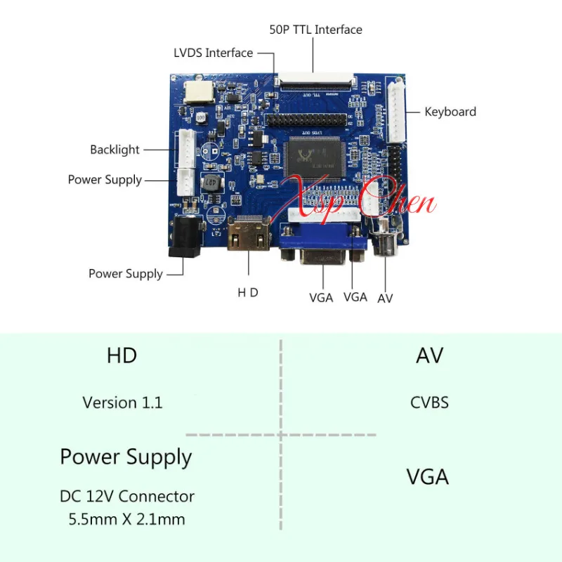 Imagem -03 - Ips Lcd com Vga e Hdmi Compatível Driver Controller Board Kit Hj080ia01e He080ia-01d 1024x768 8