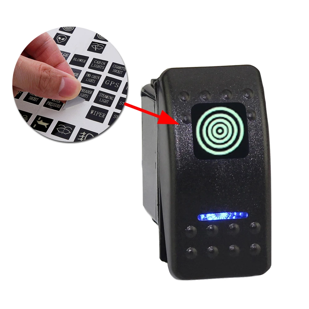 132 Sticker Car Boat Marine Instrument Switch Circuit Panel Decal Sticker Labels Fog lamp Fan Oil gauge Labels