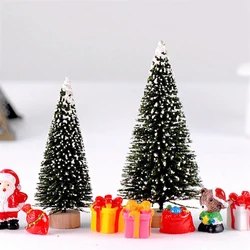 1 PC Künstliche Weihnachten Baum Figurine Sisal Seide Zeder Kiefer Mini Miniatur Micro Landschaft Neue Jahr Fee Garten Decor