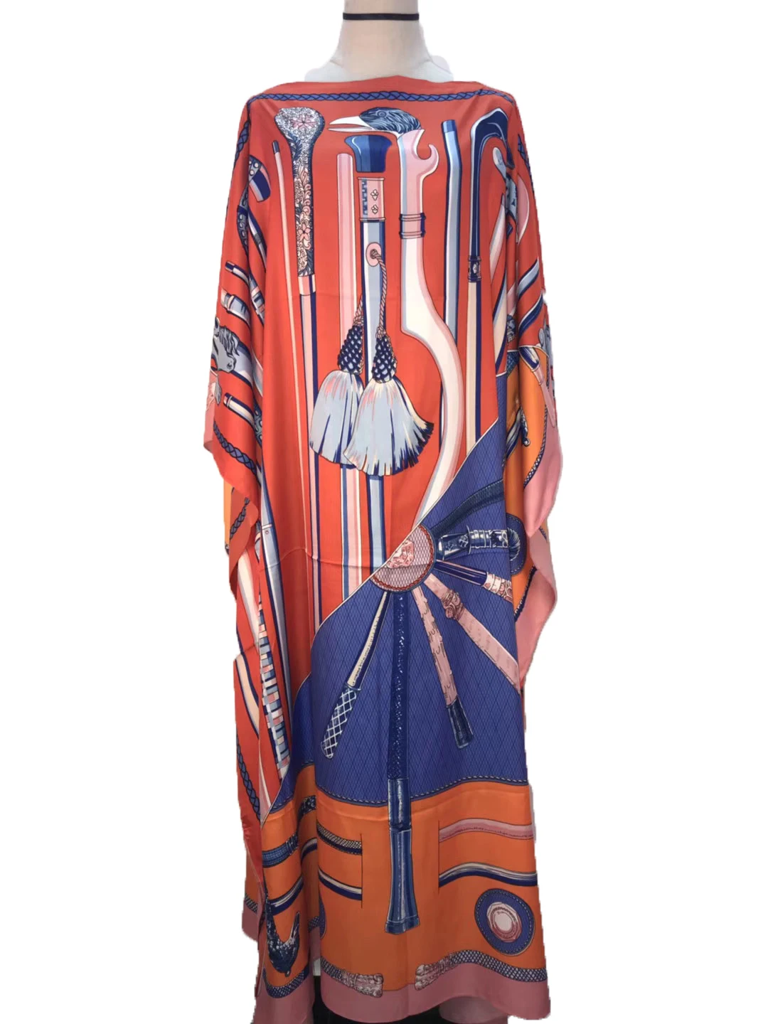 Plus size fashion printed Kaftan Bohemian Printed Loose Beach Dresses Dashiki African loose Abaya Robe clothes African clothes