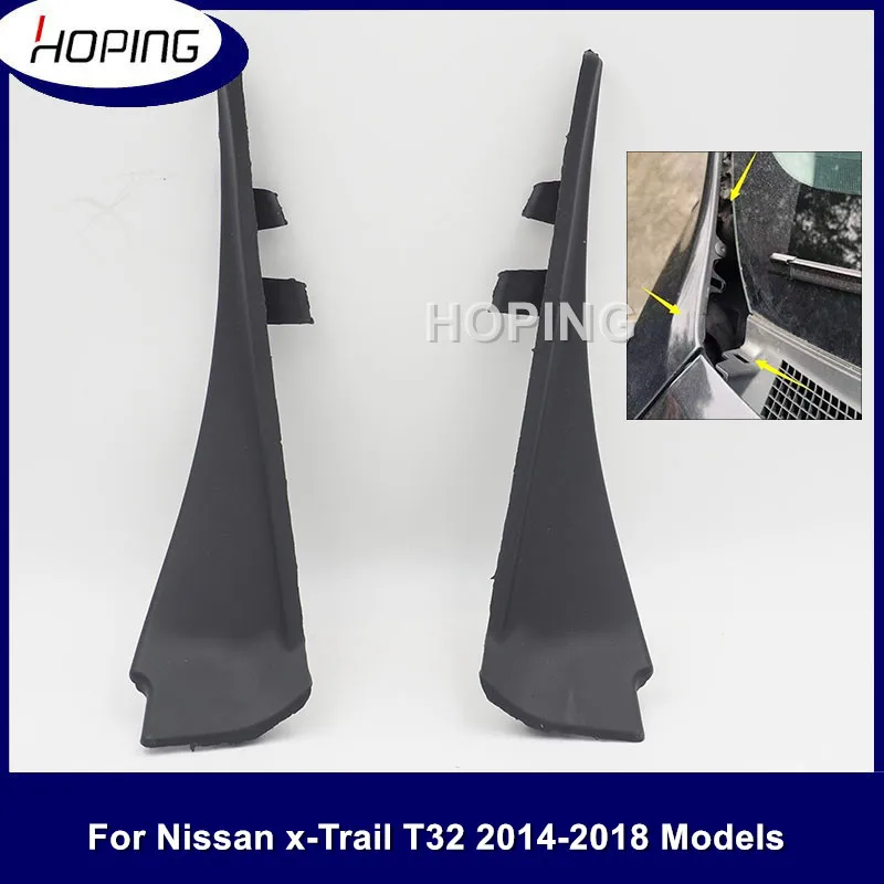 Front Windshield Wiper Side Trim Engine Hood Cover For Nissan X-Trail T32 2014 2015 2016 2017 2018 Front Cowl Fender Cover