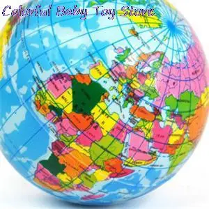 Hot Selling Korte Earth Globe Stress Relief Bouncy Schuim Bal Kids World Aardrijkskunde Bal