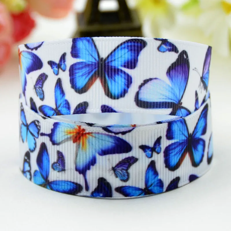 22mm 25mm 38mm 75mm Ruban satin Butterfly Cartoon Character printed Grosgrain Ribbon Hair Accessories party decoration 10 Yards