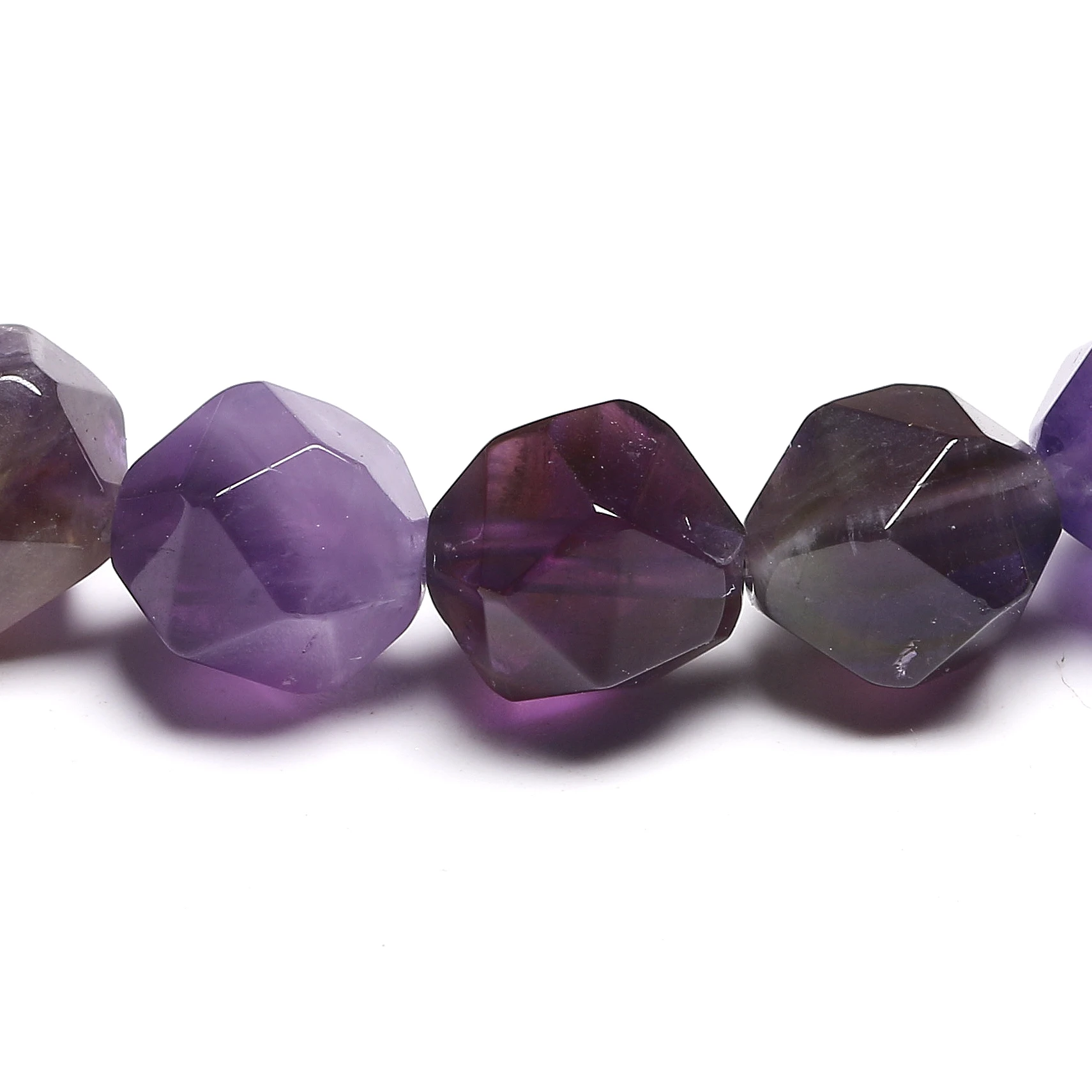 Women Bracelets Natural Amethyst Bracelet Cut Surface Couple Natural Stone Bracelet