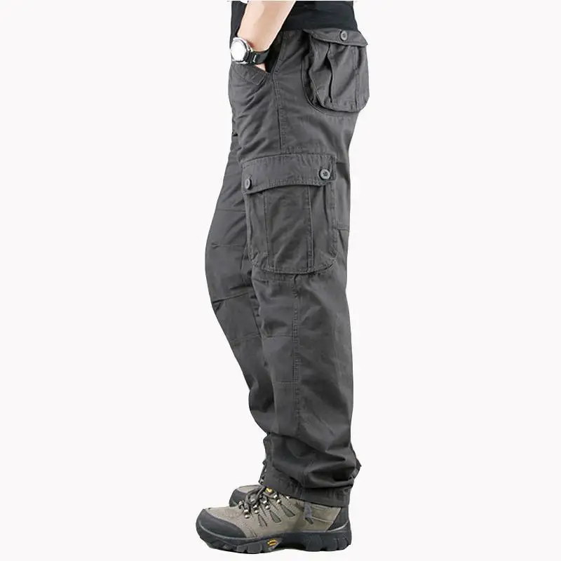 Monos multibolsillos para hombre, pantalones holgados, ropa utilitaria para exteriores, mono camuflado, pantalones Cargo deportivos, pantalones de trabajo