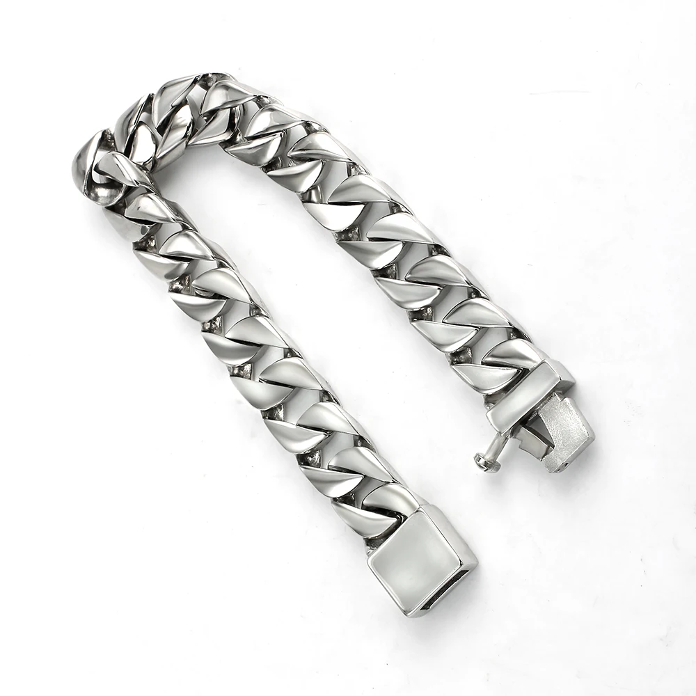 Bracelet for Mens Women Bracelets Curb Cuban Links&Chains 316L Stainless Steel Bracelet Bangles Male Jewelry Accessory Wholesale