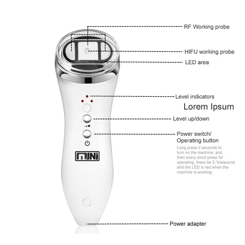 Mini HIFU Máy Máy Siêu Âm Sản Phẩm Chăm Sóc Da RF Fadiofrecuencia Mặt Mặt Nâng Chống Nếp Nhăn Siêu Âm Therapi