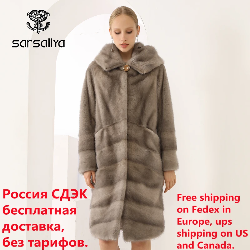 100% Natural Mink Fur Coat Winter Luxury Real Mink Fur Coat For Women Genuine Mink Fur Ladies Jackets Oversize 2024 New Arrival