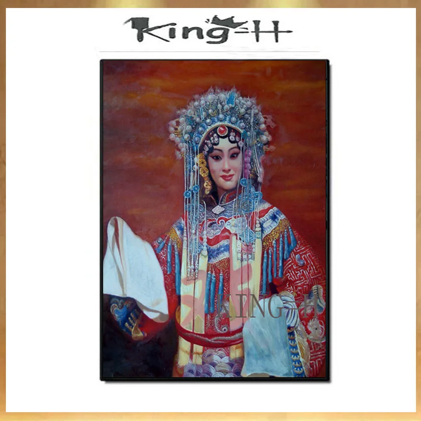 100% hand-painted realistic Peking Opera figure paintings are of high quality original works in the famous Chinese style