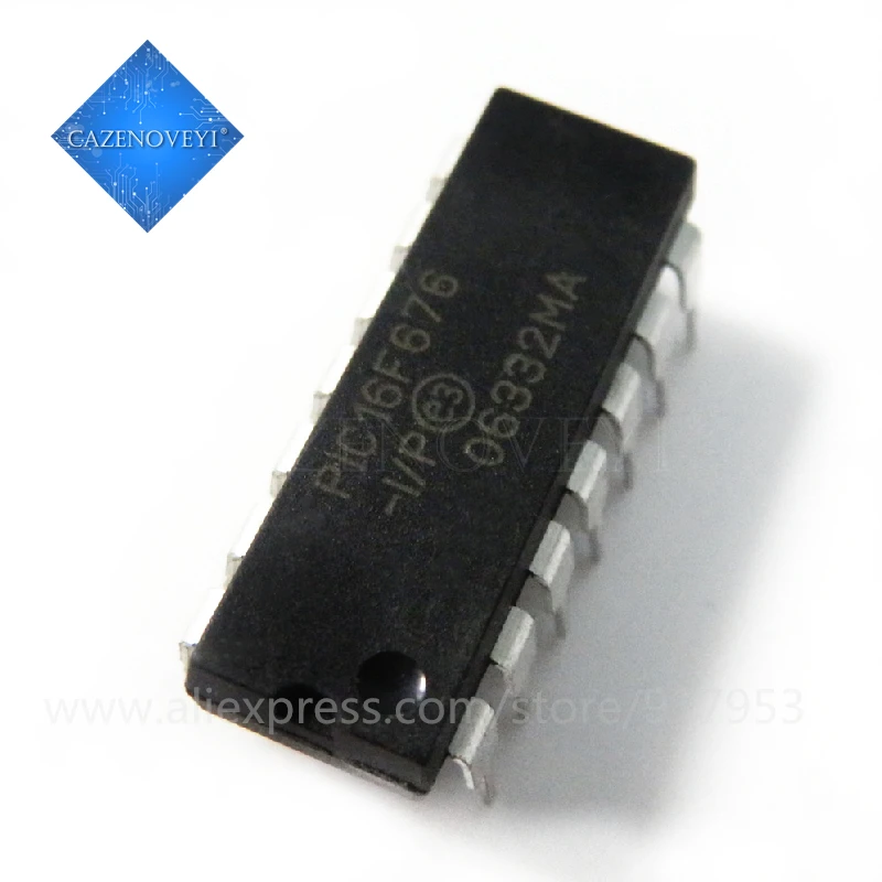 

2pcs/lot PIC16F676-I/P PIC16F676-IP PIC16F676 DIP-14 New original In Stock