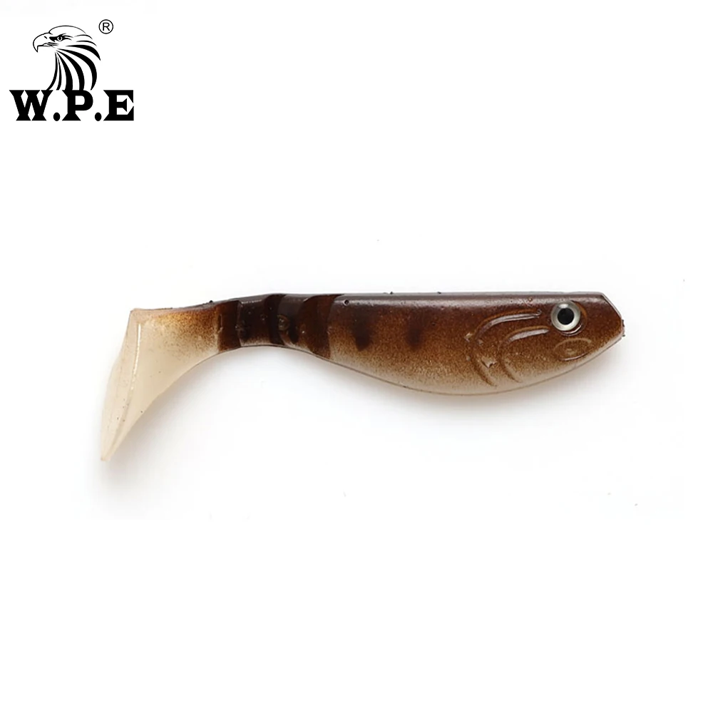 W.P.E Lipless: señuelo silicona ojos 3D y cola T - imagen 5
