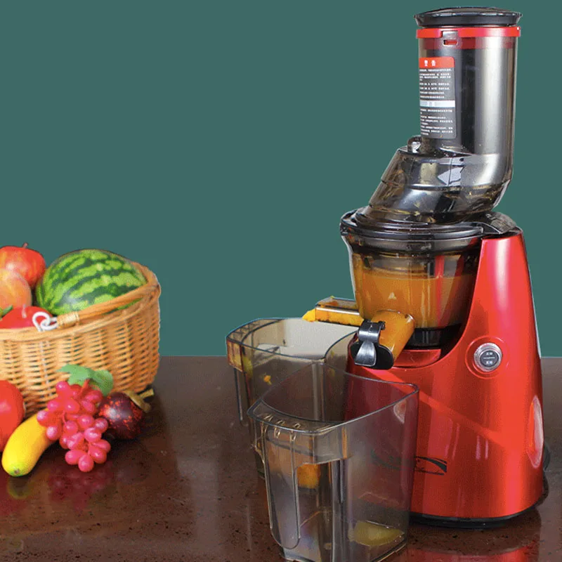 Slow Juicer Screw Press Extractor FilterFree Electric Fruit Juicer Machine Large Caliber inlet Citrus squeezer Single auger tool