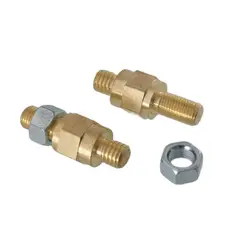 Solid Brass Side Post Terminal, Fits  3/8-16 Threads, Long Stud Adapter, Fits Standard Side Terminal Battery Sockets GM