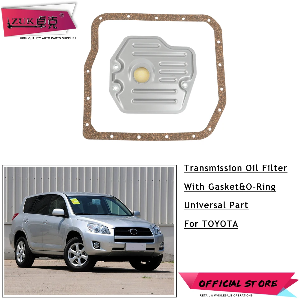 ZUK Transmission Oil Filter Strainer With O-Ring and Gasket For Toyota COROLLA WISH PREVIA RAV4 ALPHARD AVENSIS MATRIX Scion xB