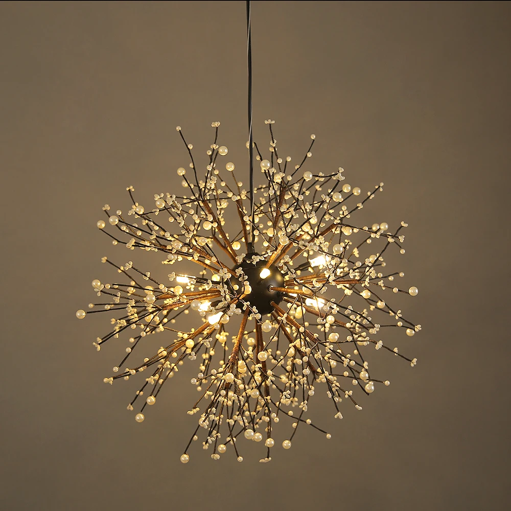 

Modern LED Glass Pendant Lights Flower Hanging Lamp home Decor Dandelion hanglamp Lighting for Living Room dining light fixtures