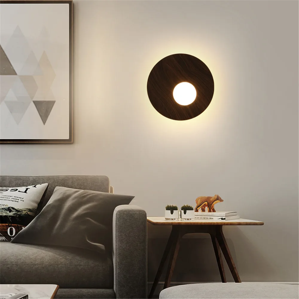 

Denmark LED Round Wall Lamps Apartment Cloakroom Hallway Metal Minimalist Home Lllumination Art Design Decorative Luminaire