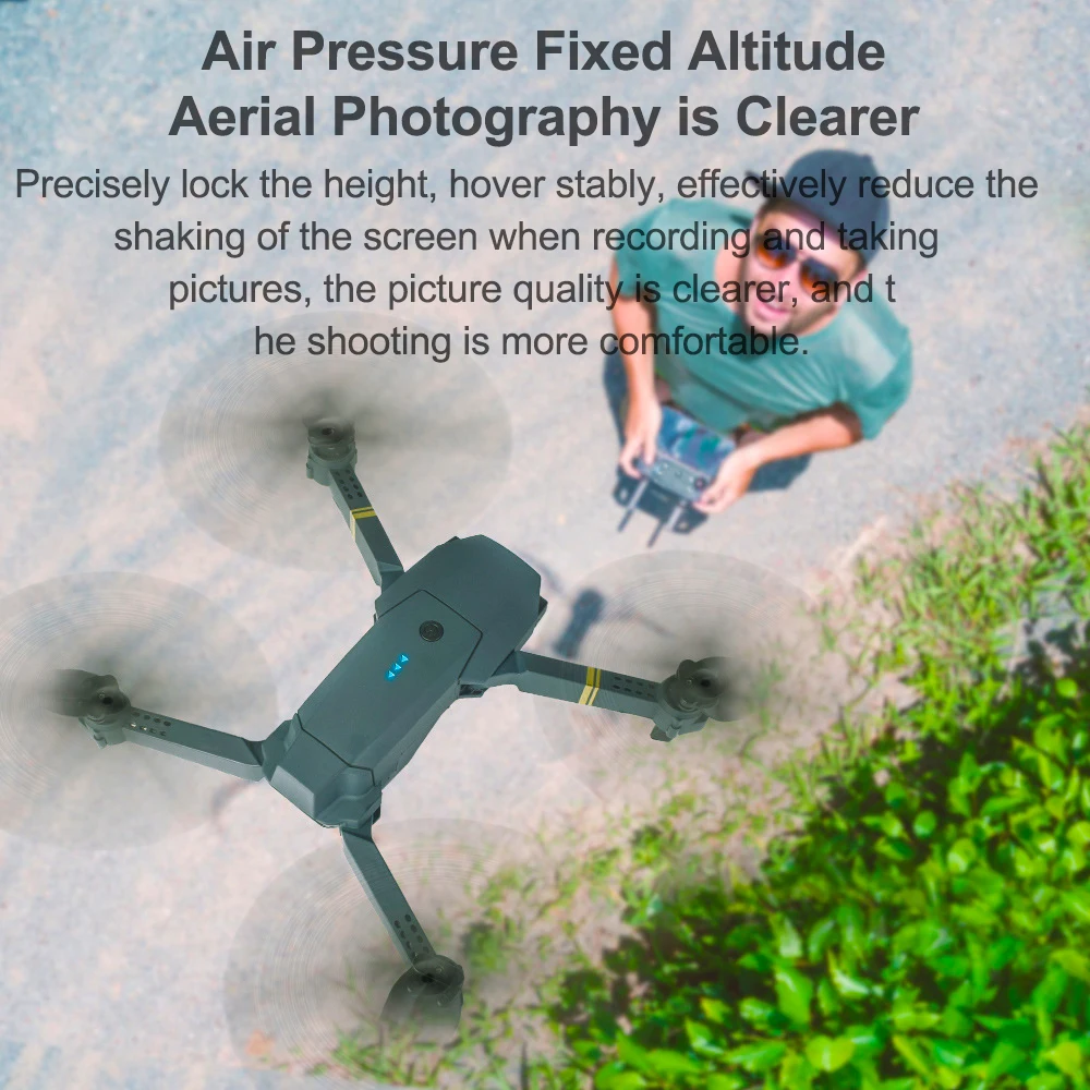 Smart Altitude Hold Aerial Photography Mini Drone WIFI FPV With Wide Angle 4K Camera Foldable Arm RC Quadcopter RC Drone Pro RTF