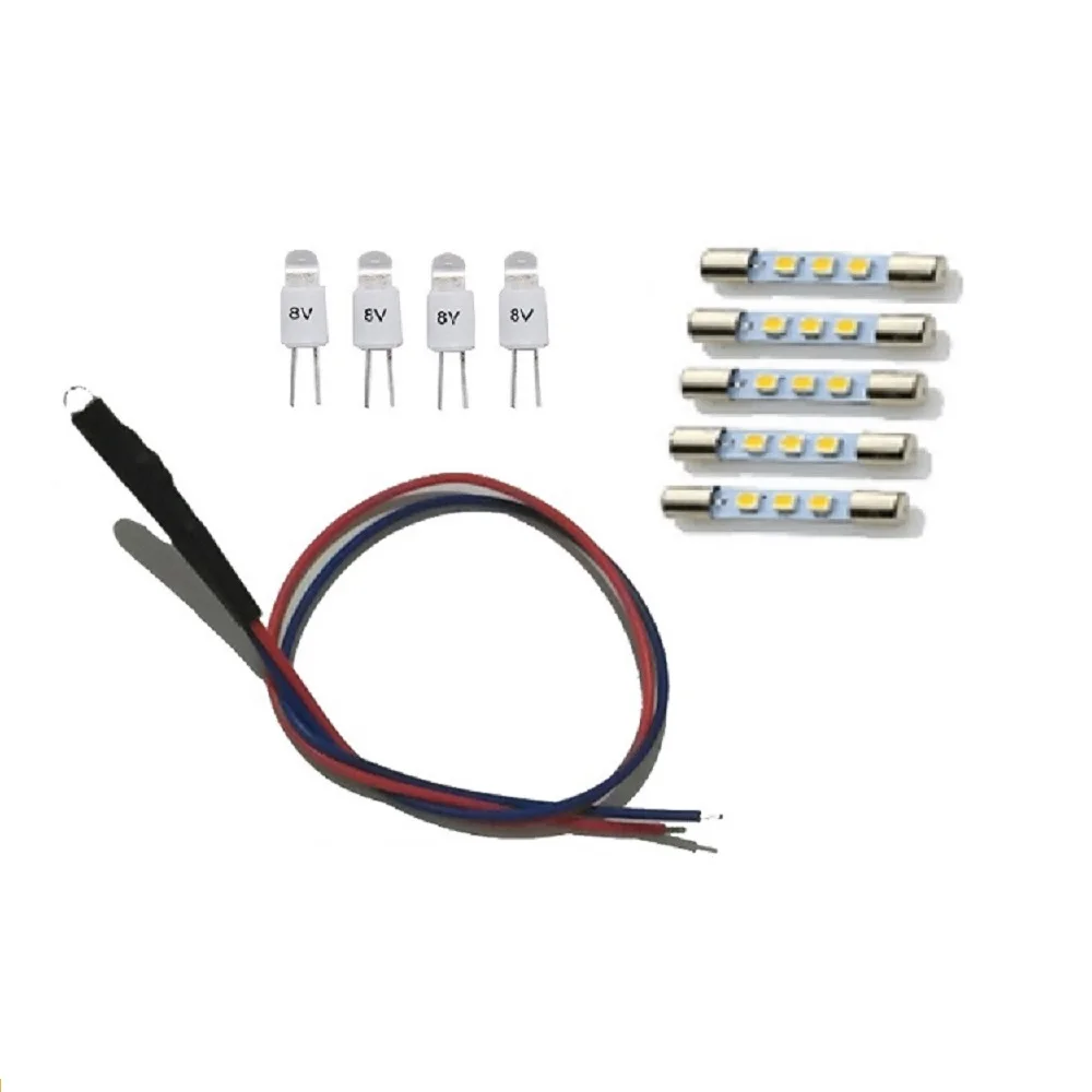 AC8V LED Lamp Kit Fit Marantz 104 110 112 Stereo Receiver Cool Bright White Fuse Front Dial Panel Bulbs And Bi-Pin Lights