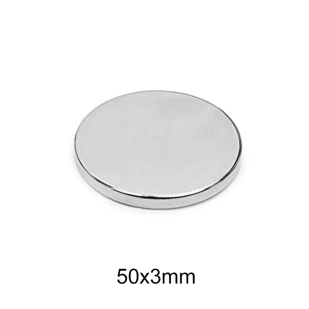 1/2/5/10Pcs 50X3 Dunne Grote Ronde Krachtige Magneten 50Mm X 3mm Neodymium Magneet Dics 50X3Mm Cilinder Permanente Magneet Srtong 50*3