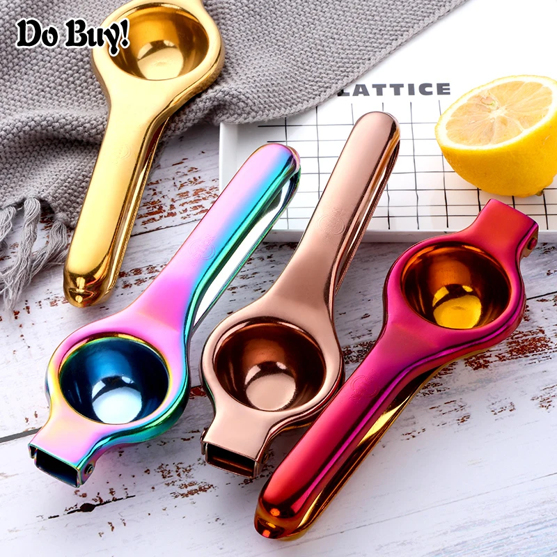 1 Pcs Manual Lemon Squeezer Stainless Steel Colorful Hand Fruit Orange Citrus Juicer Home Kitchen Fruit Vegetable Tools