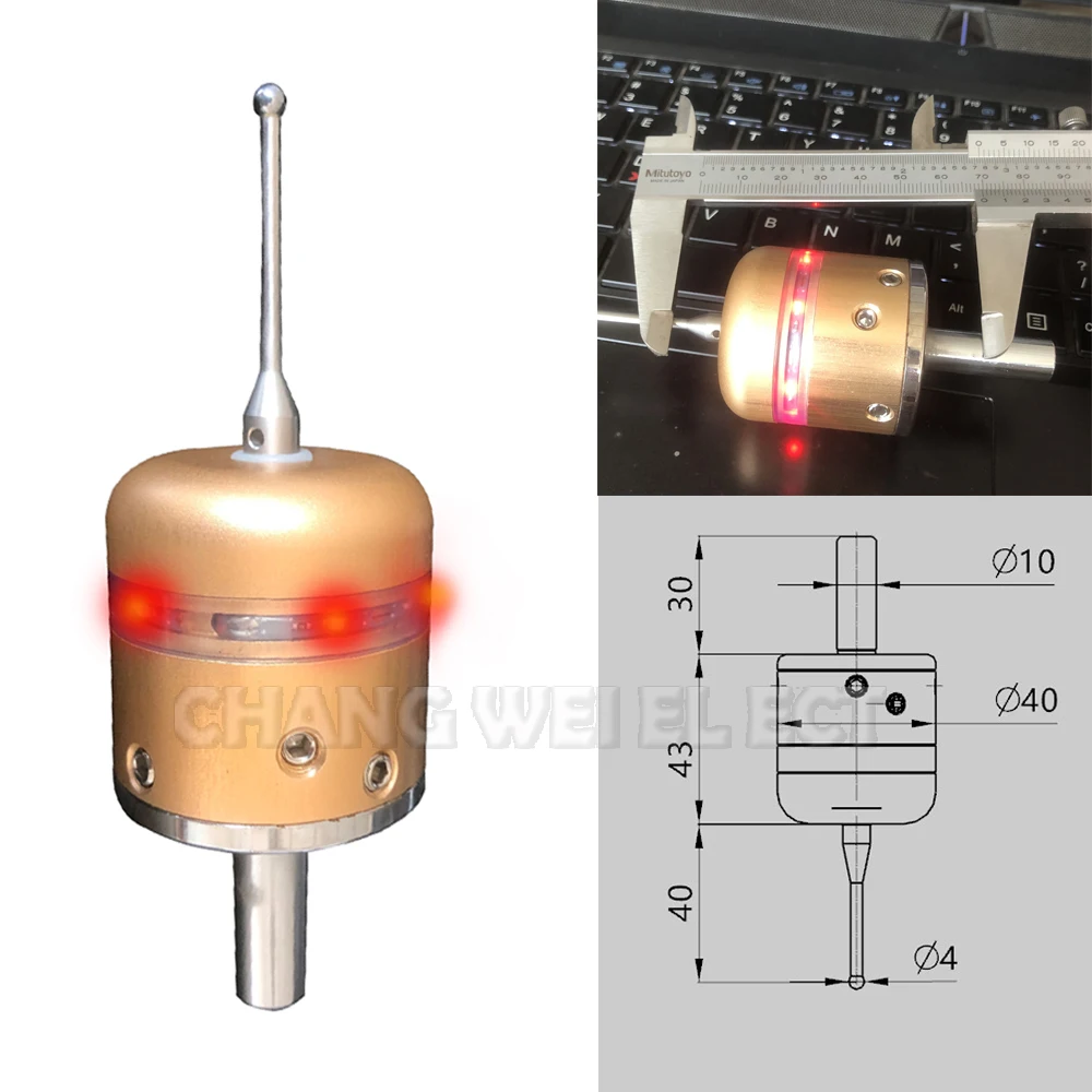 New Cnc Three-coordinate Probe Center Rod 40mm 3d Photoelectric Edge Finder Probe Probe Center Rod With Steel Tungsten Probe