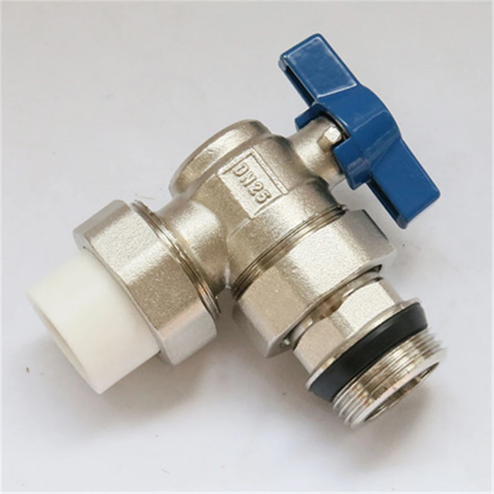 Floor Heating Valve Full Copper Angle  Ball Valve  Electroplating  Outer Wire Ball Valve PPR25 Ball Valve Can Be Equipped