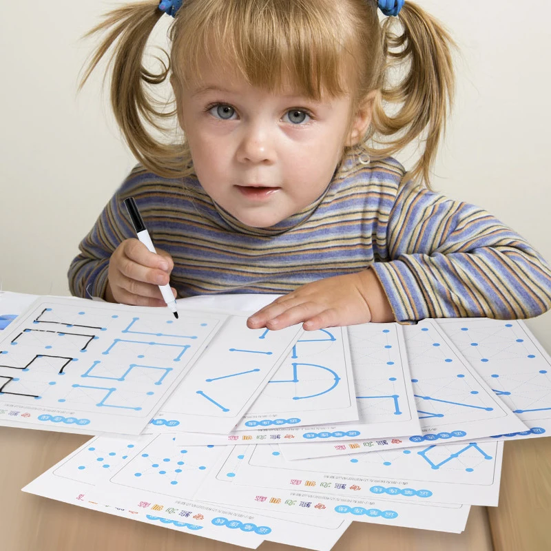 Kinder Aufmerksamkeit Visuelle Tracking Verbindung Durch Schreiben Hand-auge Koordination Control Stift Ausbildung Mathematik Spielzeug Pädagogisches Spielzeug