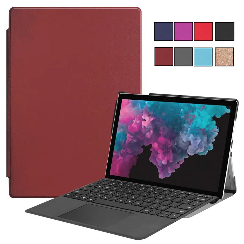 

For Microsoft Surface Pro 7 Case Tablets 12.3 inch PU Leather Stand Cover For Funda Surface Pro 7 Pro 6 Pro 5 Pro 4 Case Coque