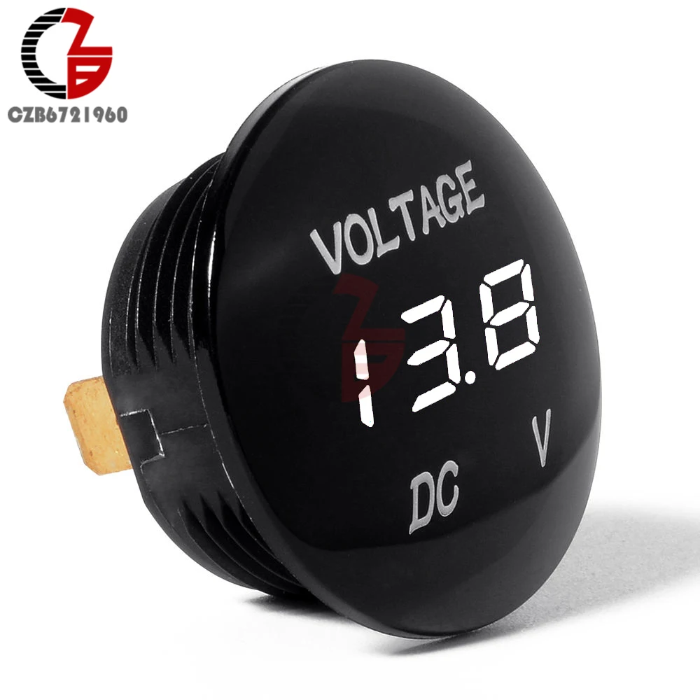 DC 5V-48V Car Digital Voltmeter 5V 12V 24V 36V 48V Car Voltage Meter Auto Motorcycle Volt Detector Battery Capacity Tester Panel