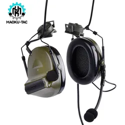 Caça tático tiro headsets adaptar ao capacete trilho lateral sulco comunicação fone de ouvido para jogos ao ar livre