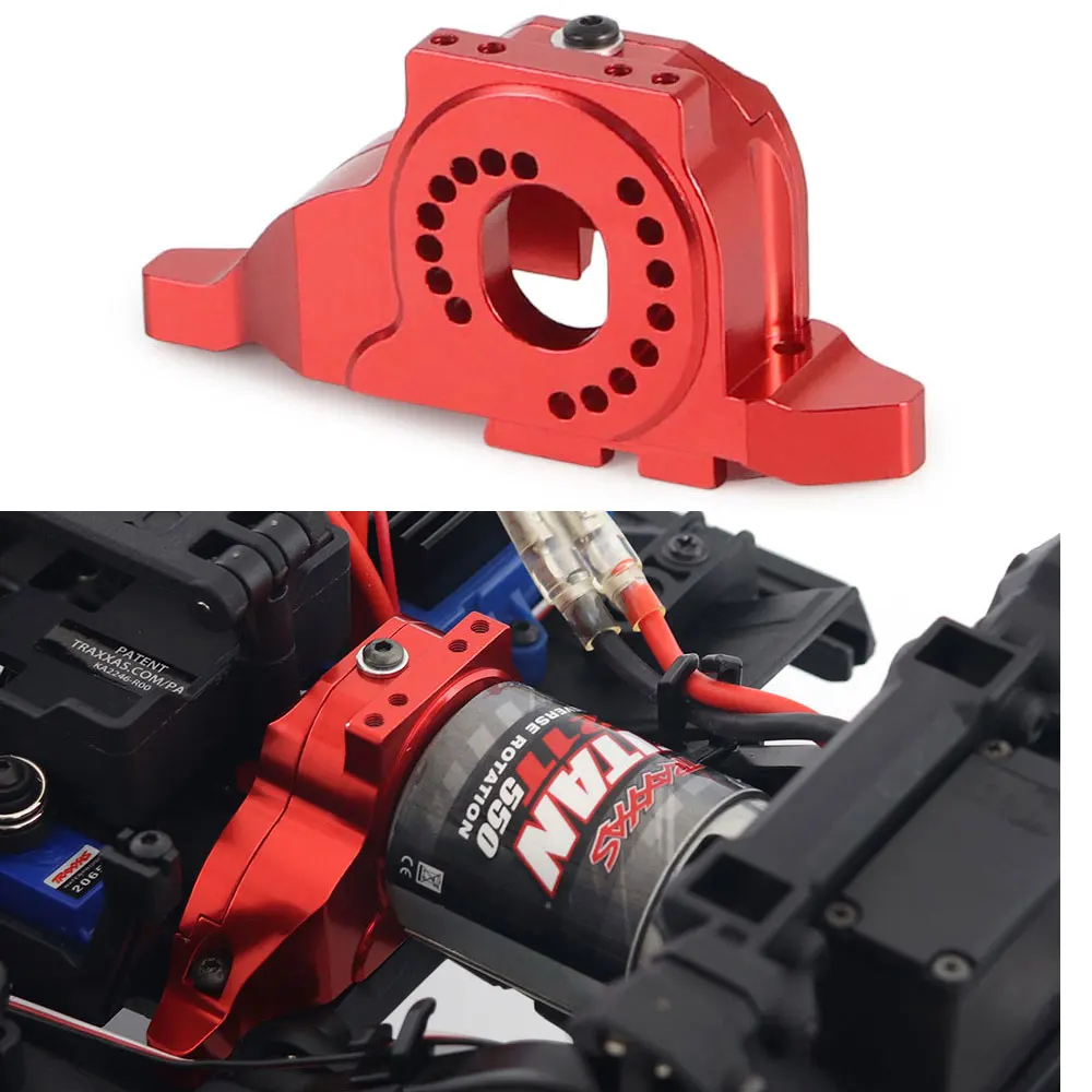 TRX-4 Aluminum Alloy Bumper Mount Servo Stand Motor Heat Sink Base Gearbox Mount Base for 1/10 RC Crawler TRX4 Defender