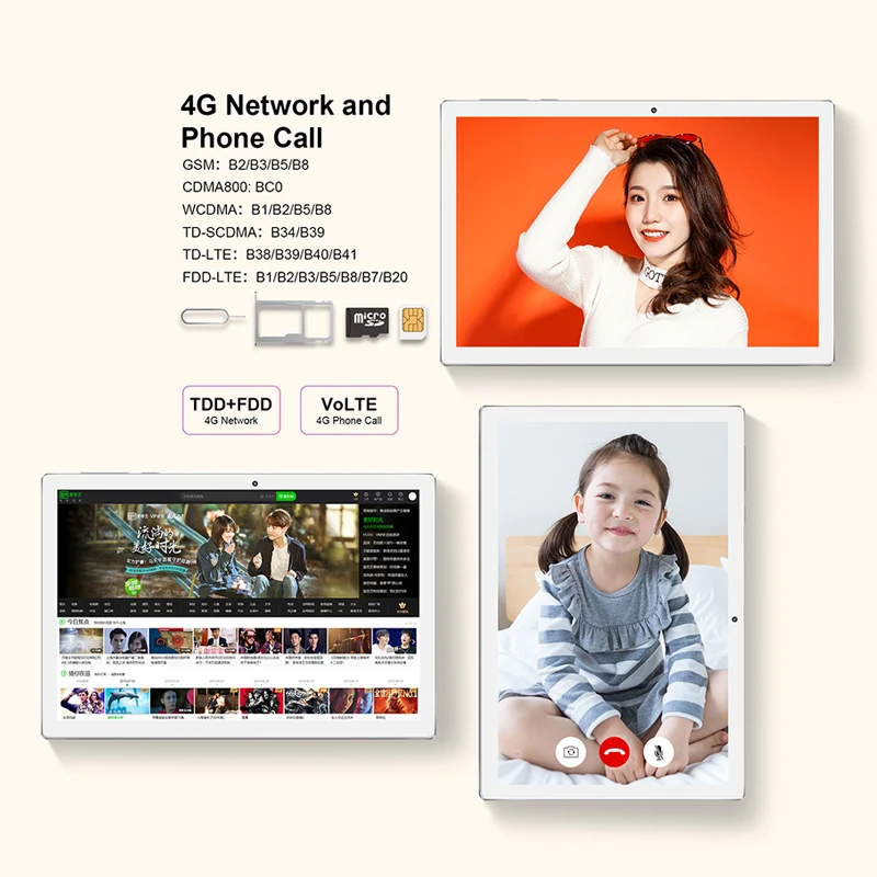 5G Wifi แท็บเล็ตพีซี10นิ้ว Android 8.0 1920*1200 10 Deca Core MTK6797 6GB RAM 128GB ROM Type-C GPS Wifi สนับสนุน PUBG เกม