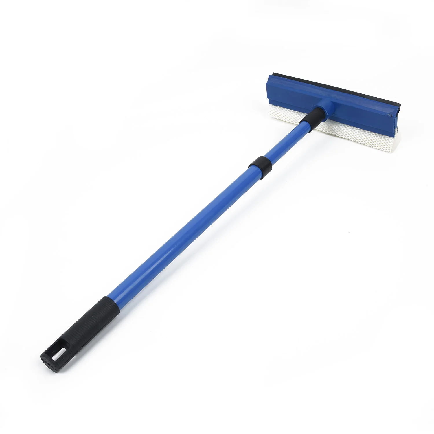 Casement Cleaner 2 In 1 Telescopic Casement Glass Squeegee Wiper Long Handle Sponge Brush Household Cleaner Tool Random Colors