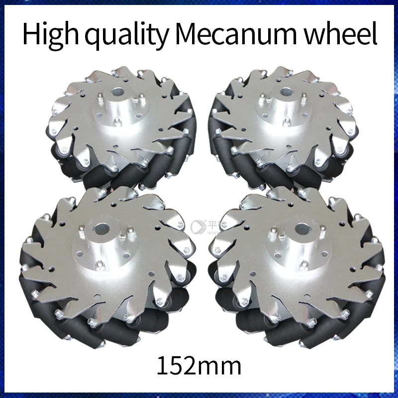 High Hardness Plastic Mecanum Wheel Omni-directional Smart Robot Car with 152 mm A set of 4 wheels  for Arduino DIY STEM Toy