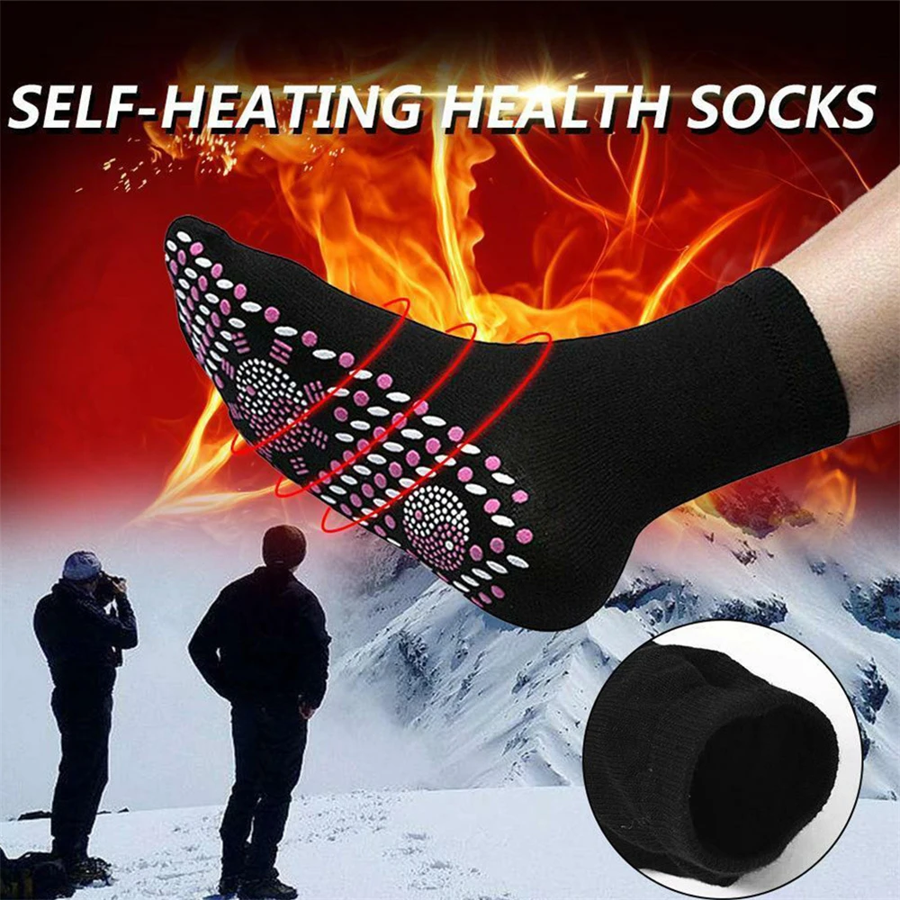 Self-Heating Socks Anti-Fatigue Winter Outdoor Warm Heat Insulated Socks Thermal Socks for Hiking Camping Fishing Cycling Skiing