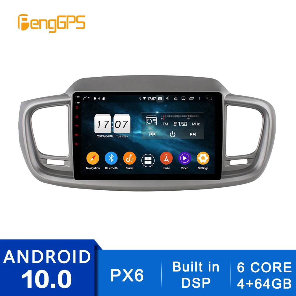 Android 10.0 Radio For KIA Sorento 2015 2016 Touchscreen Multimedia GPS Navigation Headunit DVD Player Car Stereo Carplay DSP