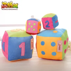 Square Dice Big Numbers Dots Sofa Cushion Soft Stuffed Plush Toy Hug Pillow Girl Boy Birthday Christmas Gift 1pc