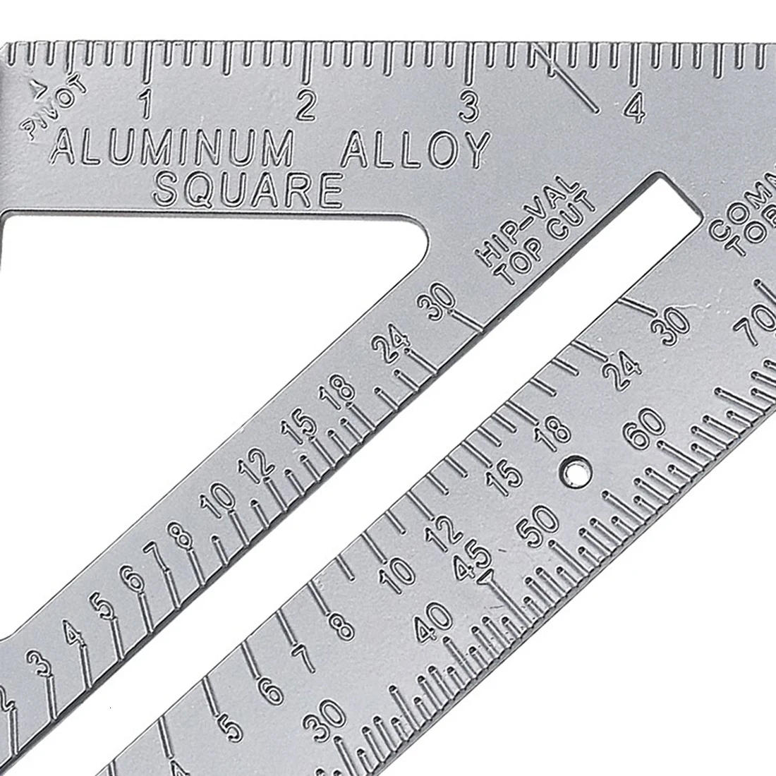 Transportador de velocidad de aleación de aluminio, inglete de medición triangular, regla cuadrada para carpintero, trazador de línea tri-cuadrada, herramienta de carpintería