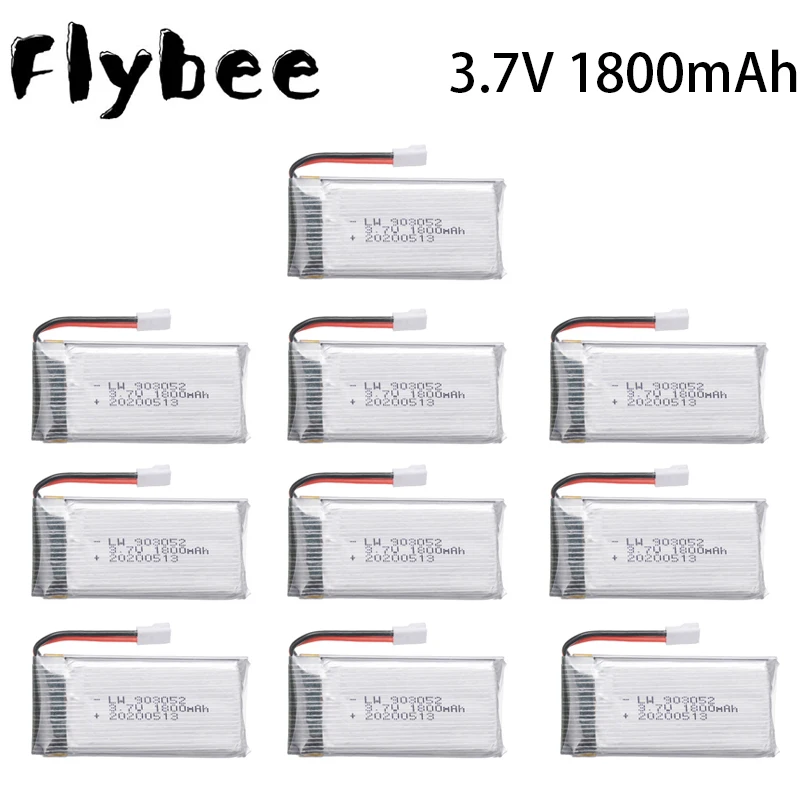 3.7v 1800mAh lipo Battery for KY601S SYMA X5 X5S X5C X5SC X5SH X5SW M18 H5P H11D H11C drone 3.7v rechargeable battery 1-10pcs