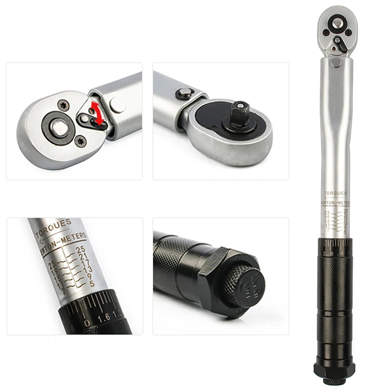 Torque Wrench Bike 3/8 Square Drive 19-110 N.m Two-Way Precise Quick Off  Ratchet Wrench Repair Spanner Key Hand Tools