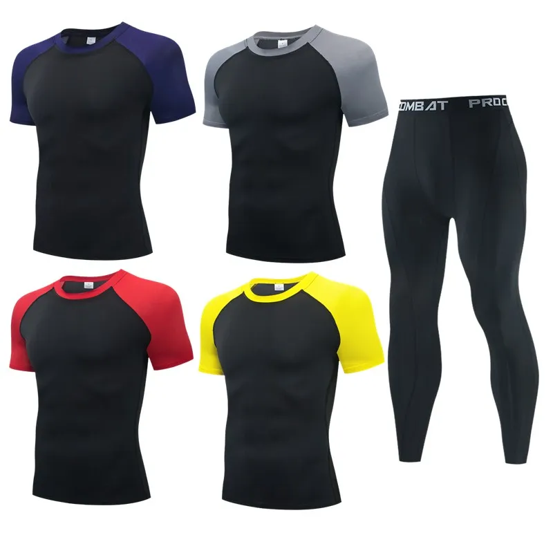 Men Compression T-shirt Women Sporting Skinny Tee Shirt Male Gyms Running T shirt Fitness Sports man Jogging Tops t-shirts